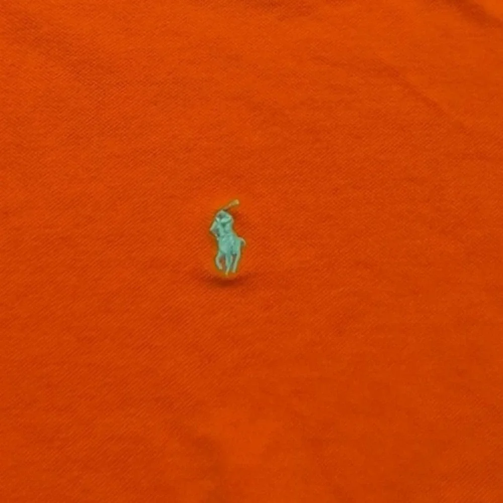 Polo Ralph Lauren mens orange polo shirt Big 3X pullover green pony logo Cotton